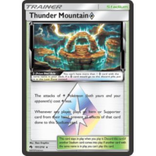 Thunder Mountain Prism Star 191/214 Pokémon Sammelkarte Englisch