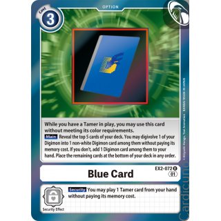 Blue Card EX2-072 Digital Hazard Rare