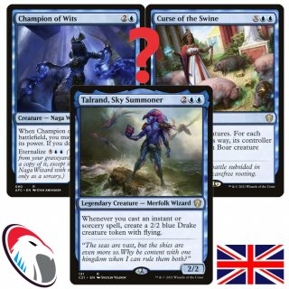 5 verschiedene blaue Rares Magic: The Gathering Karten - Englisch
