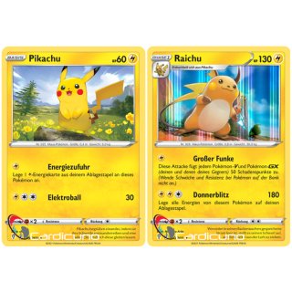 Raichu & Pikachu Set 049/203 050/203 Drachenwandel Sammelkarte Deutsch