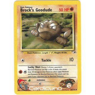 Brocks Geodude 38/132  Gym Heroes Pokémon Trading Card English