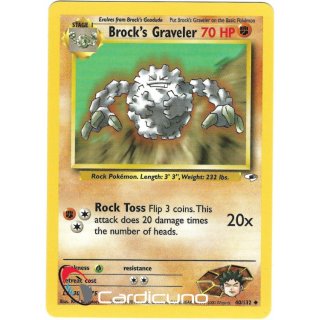 Brocks Graveler 40/132  Gym Heroes Pokémon Trading Card English