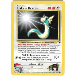 Erikas Dratini 42/132  Gym Heroes Pokémon Trading Card English