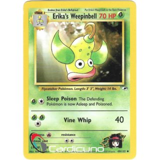 Erikas Weepinbell 49/132  Gym Heroes Pokémon Trading Card English