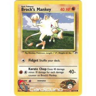 Brocks Mankey 68/132  Gym Heroes Pokémon Trading Card English