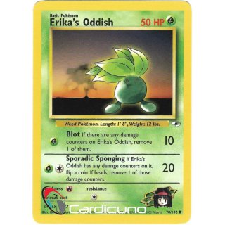 Erikas Oddish 78/132  Gym Heroes Pokémon Trading Card English