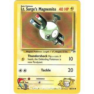 Lt. Surges Magnemite 80/132  Gym Heroes Pokémon Trading Card English