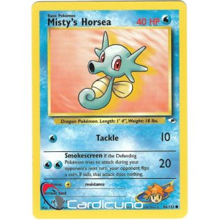 Mistys Horsea 86/132  Gym Heroes Pokémon Trading Card English