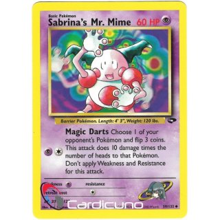 Sabrinas Mr. Mime 59/132  Gym Challenge Pokémon Trading Card English