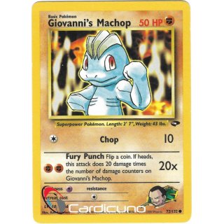 Giovannis Machop 72/132 Pokémon Trading Card English