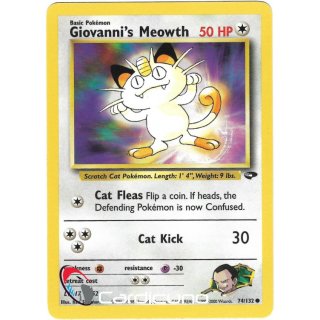 Giovannis Meowth 74/132 Pokémon Trading Card English
