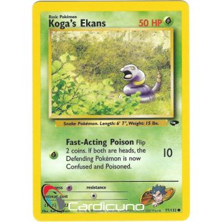 Kogas Ekans 77/132 Pokémon Trading Card English