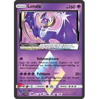 Lunala 62/156 Prisma Stern Ultra Prisma Pokémon Sammelkarte Deutsch