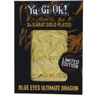 Blue Eyes Ultimate Dragon vergoldet aus Metall! Original Konami!