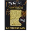 Blue Eyes Ultimate Dragon vergoldet aus Metall! Original...