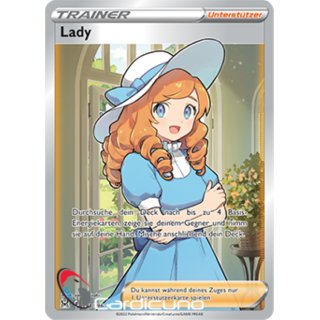 193/196 Lady FULL ART Verlorener Ursprung Pokémon Sammelkarte Deutsch