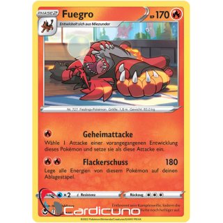 Fuegro 032/195 Silberne Sturmwinde Sammelkarte | Incineroar Deutsch