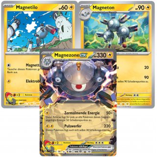 Magnetilo Magneton & Magnezone ex Set Doppelstern Karmesin & Purpur 063/ 064/ 065/198 Deutsch