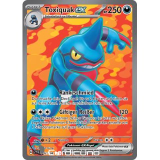 Toxiquak ex 232/198 Doppelstern Full Art Karmesin & Purpur  | Toxicroakex Deutsch