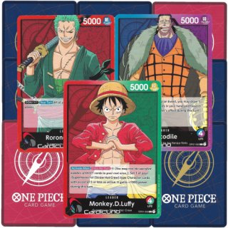 20 verschiedene One Piece Karten inkl. 3 seltene Foil Karten - wie ein Booster - Englisch