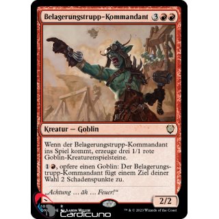 Belagerungstrupp-Kommandant Rare Magic Sammelkarte Deutsch