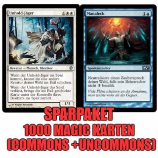 Sparpaket 1000 Magic Karten Lot (commons + uncommons)