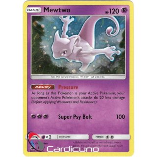 Mewtwo SM77 Sonne & Mond Promo Holo Pokémon Sammelkarte Englisch