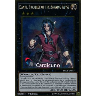 Dante, Traveler of the Burning Abyss, EN 1. Auflage, Gold Rare, Yugioh!