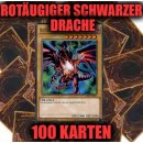 Rotäugiger Schwarzer Drache + 100 Karten Sammlung, Yugioh...