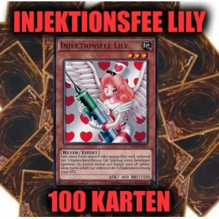 Injektionsfee Lily + 100 Karten Sammlung. Yugioh Sparangebot!
