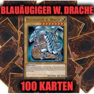 Blauäugiger w. Drache + 100 Karten Sammlung. Yugioh Sparangebot!