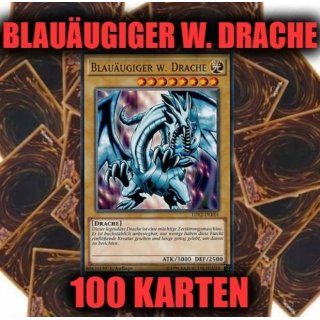 Blauäugiger w. Drache + 100 Karten Sammlung - Yugioh Sparangebot!
