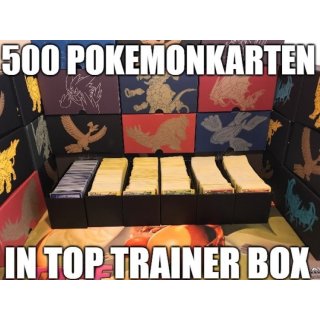 500 gemischte Pokemon Karten Sammlung in Top Trainer Box ==> super Geschenk!