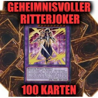 Geheimnisvoller Ritterjoker + 100 Karten Sammlung. Yugioh Sparangebot!