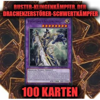 Buster-Klingenkämpfer, der Drachenzerstörer-Schwertkämpfer + 100 Karten Sammlung. Yugioh Sparangebot!