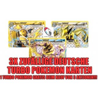 3 deutsche TURBO (BREAK Pokemon Karten Lot (zufällig ausgewählt)