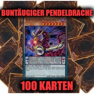 Buntäugiger Pendeldrache + 100 Karten Sammlung, Yugioh Sparangebot!