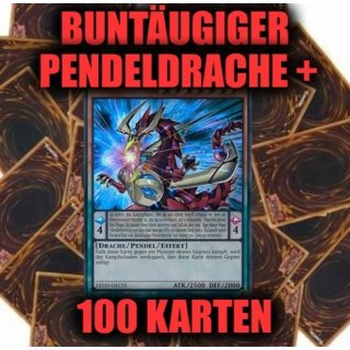 Buntäugiger Pendeldrache (Ultra) + 100 Karten Sammlung, Yugioh Sparangebot!